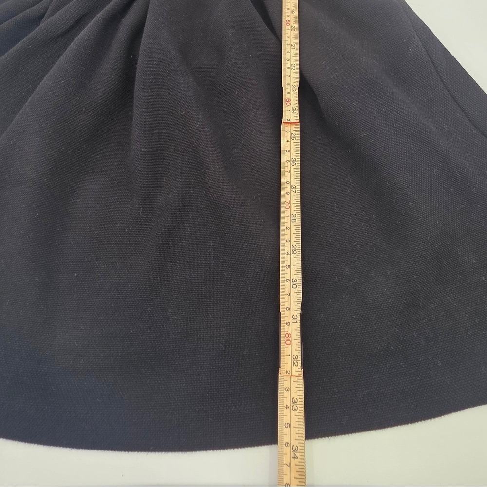 BODEN LINDSEY PONTE DRESS WOMENS SIZE 14R BLACK PLEATED TEXTURED SCOOP NECK KNEE - Picture 15 of 16